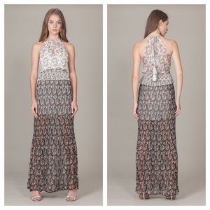 NWT Foxiedox Antonia maxi dress boho print S NWT